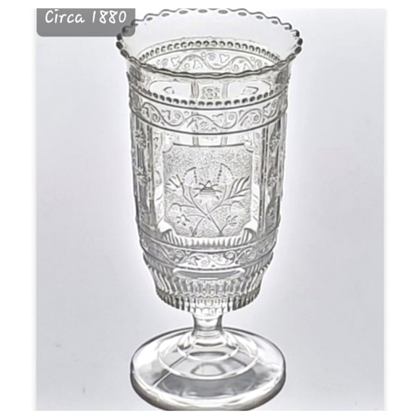 1880s "Wreath" AKA "Willow Oak Celery Vase by Bryce Brothers Pittsburgh PA - Picture 5 of 16